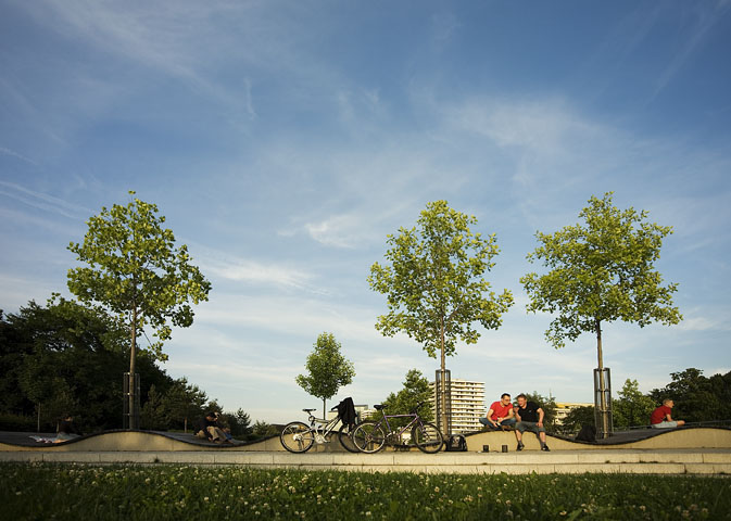 Landschaftsarchitekturaufnahmen des Petuelparks in München, Fotos: Sascha Kletzsch, München